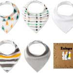 Zainpe 5Pcs Baby Bandana Cotton Drool Bibs Soft Absorbent Infant Bibs Saliva Towels